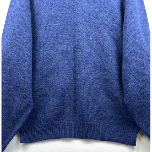 Vintage Claybrooke Sweater Mens Large Shetland Wool Blue Preppy Classic Timeless - Picture 8 of 8